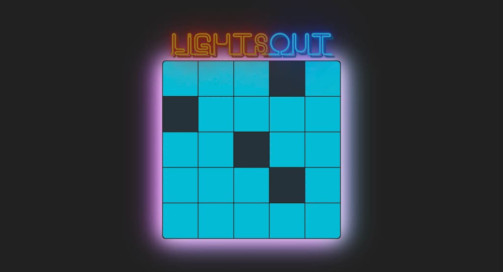 Screenshot of project titled "LightsOut"